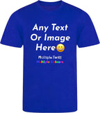 Varsany Personalised T Shirts Mens Womens Kids UK - Customised T Shirt with Any Text and Photo, Long-Lasting Printing - Design Your Own Custom T Shirt