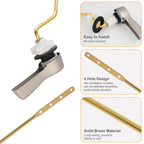 Hibbent Universal Metal Front Mount Toilet Handle Replacement Kit