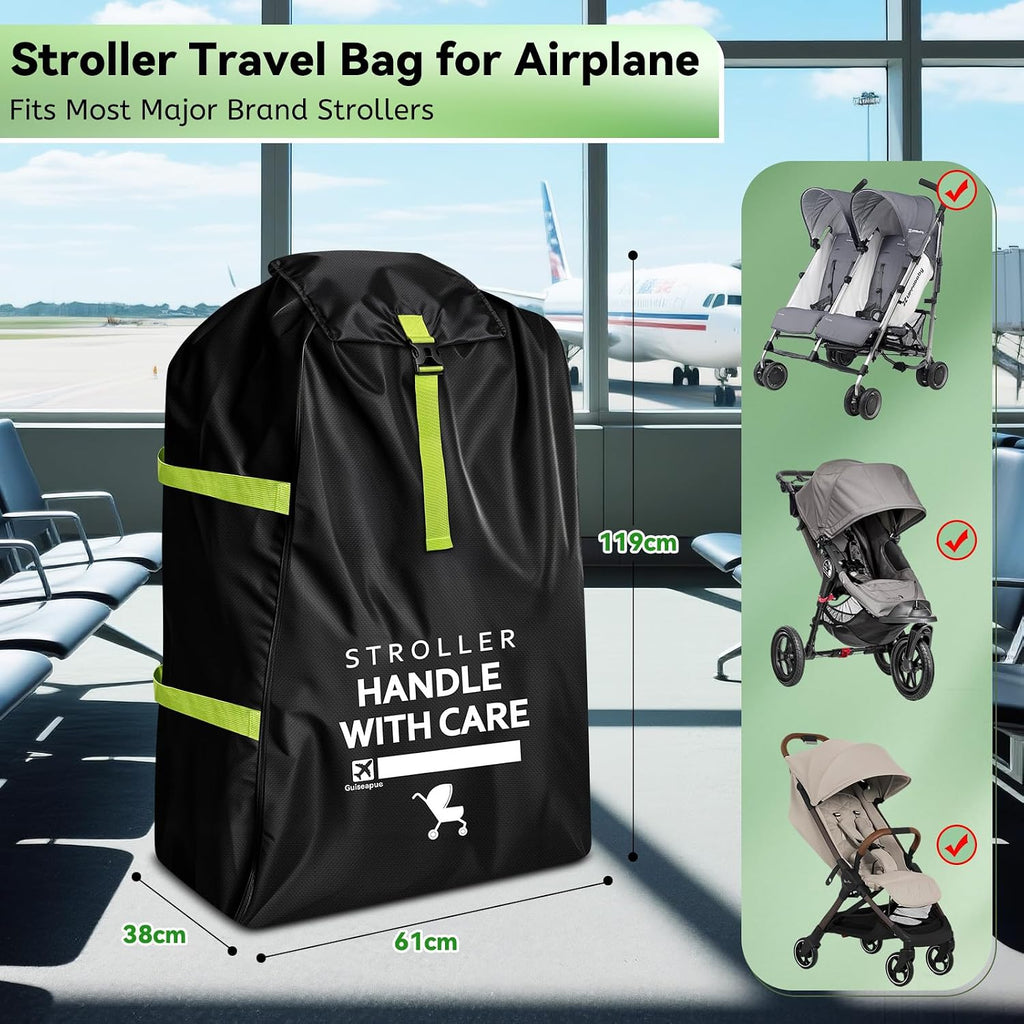 Pram Bag for Airplane, Baby Travel Essentials, Stroller Bag 119H*61W*38D cm