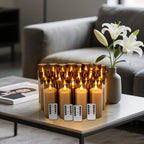 YOROXRG Solar flameless Candles Outdoor Waterproof,Dusk to Dawn Outdoor Lighting, Flickering fameless Reusable LED Light Candles for Lantern Garden Camping and Home Decor, 3D Wick (3"X6") Set of 2