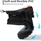 DRECAGE Wellies Boots Women Waterproof Short Chelsea Fashion Ladies Comfortable Rain Boots Outdoors Garden Walking