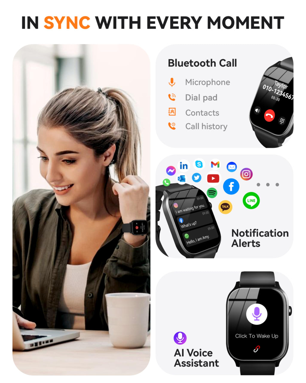 Smart Watch for Men Women- Answer/Make Call, 2026 IP68 Waterproof Fitness Tracker Watch with Sleep Step Counter Activity Smartwatch for Samsung Android iPhone iOS (Deep Burgundy, 1.83)