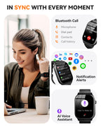 Smart Watch for Men Women- Answer/Make Call, 2026 IP68 Waterproof Fitness Tracker Watch with Sleep Step Counter Activity Smartwatch for Samsung Android iPhone iOS (Deep Burgundy, 1.83)