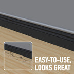 D-Line 30x15mm Cable Trunking 4m Multipack, Half Round Profile, Self-Adhesive Wire Cover, Paintable Cable Management - 10x 30mm (W) x 15mm (H) x 40cm Lengths and Accessories - Aluminium-Effect