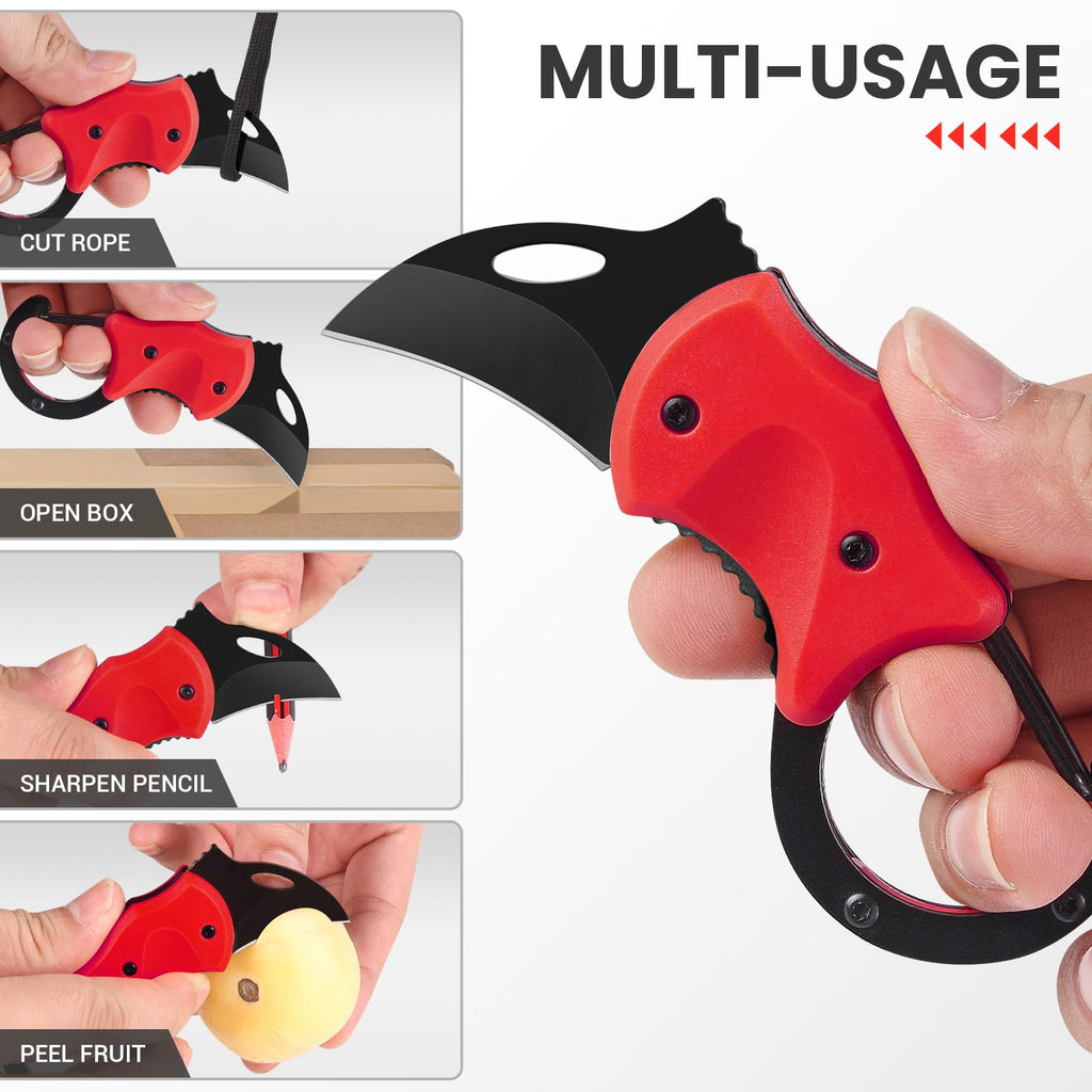 FUNBRO Small Pocket Knife, Cool Box Cutter with 1.34 Inch Sharp Blade