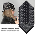 Aomig Bandana Head Scarf for Men and Women, Stylish Cowboy Headband Handkerchief, Multi-purpose Hair Scarf Paisley Print Unisex Headwraps, Bib Party Face Covering Headwear for Motorcycling