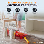 Axgatoxe 12 x 9 Ft Plastic Drop Cloths for Painting (10-Pack)