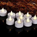 Battery Operated LED Tea Lights Flameless Flickering Candles 50PACK Blue