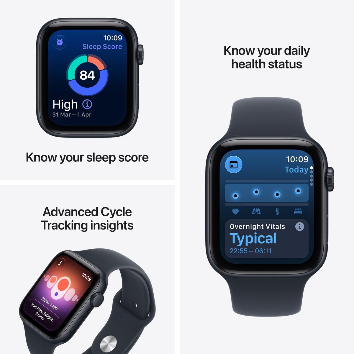 Apple Watch SE 3 GPS 40mm Smartwatch with Starlight Aluminium Case with Starlight Sport Band S/M. Fitness and Sleep Trackers, Heart Rate Monitor, Always-On Display, Water Resistant