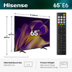 Hisense 55 Inch 55E6STUK 4K Ultra HD AI Smart TV