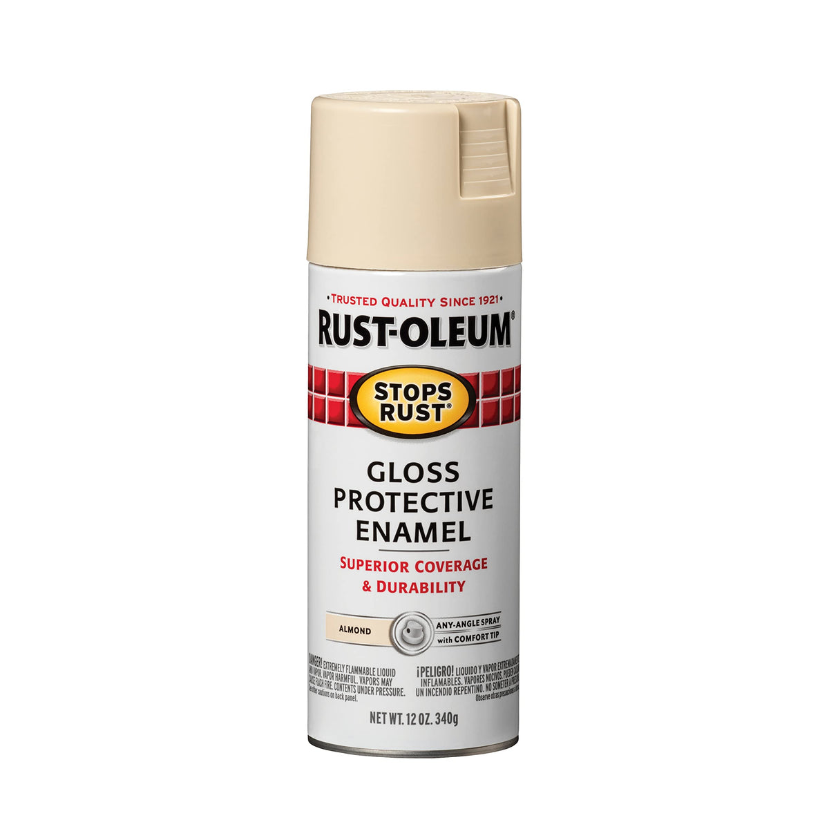 Rust-Oleum 7776830 Stops Rust Spray Paint, 12 oz, Flat Black