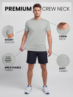 Love My Fashions Mens Plain T Shirt Crew Neck & Short Sleeve Cotton Tops for Men