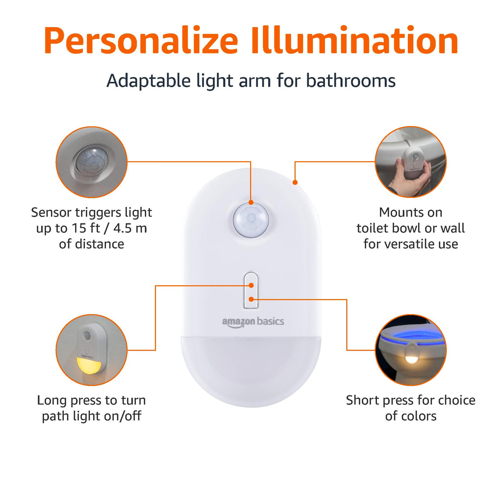 Amazon Basics LED Puck Lights, Battery Operated, 50 Lumens, Under Cabinet Lighting, Easy to Install, Easy to Use, Adhesive Backing, 2-Pack, White