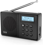 DAB Radio Portable, WOVTE DAB+ Digital Radio Rechargeable FM Radio