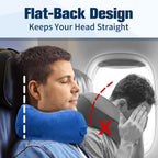Cirorld Travel Pillow for Airplane, Neck Pillow for Travel, Memory Foam Travel Neck Pillow for Adults, Adjustable & Compact Flight Pillow, Ergonomic Neck Cushion, With Ear Plugs, Eye Mask, Carry Bag