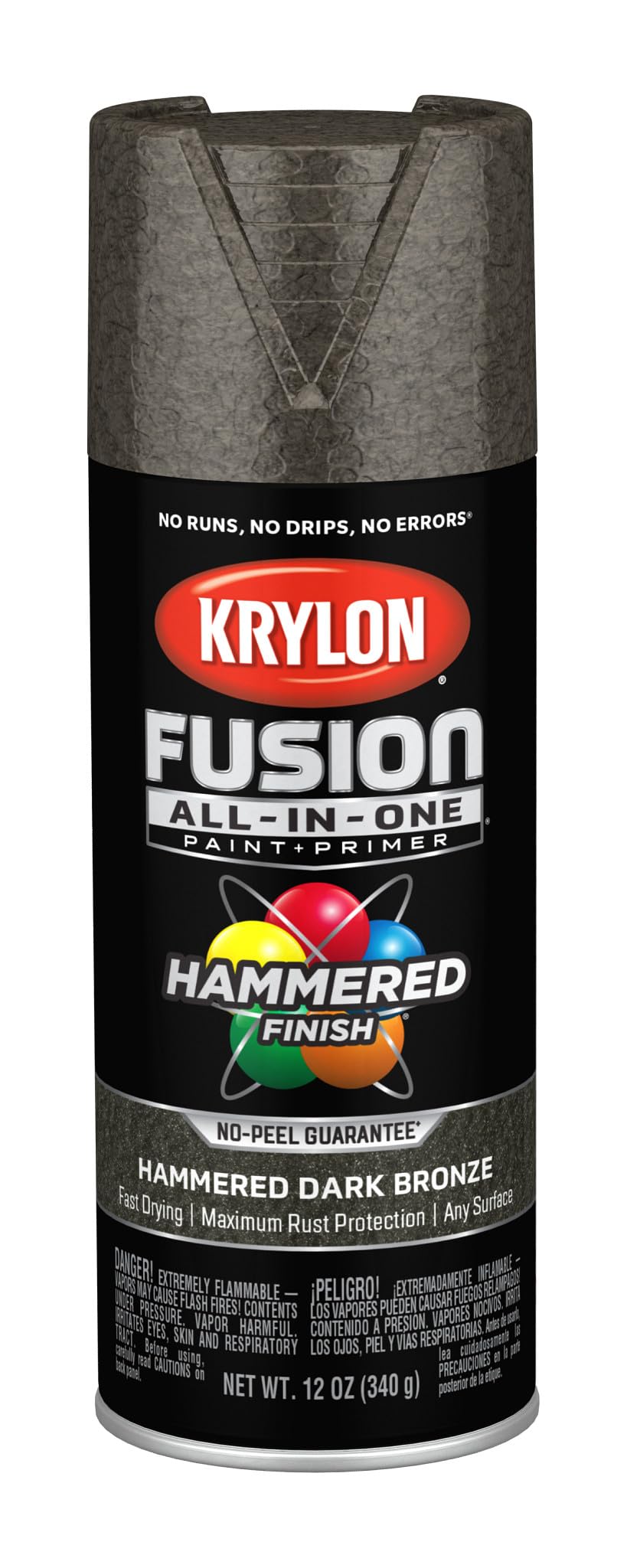 Krylon Fusion All-In-One, Metallic, Black Stainless Steel, 12 oz