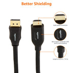 Amazon Basics DisplayPort to HDMI Cable, Uni-Directional, 0.9 m, Black