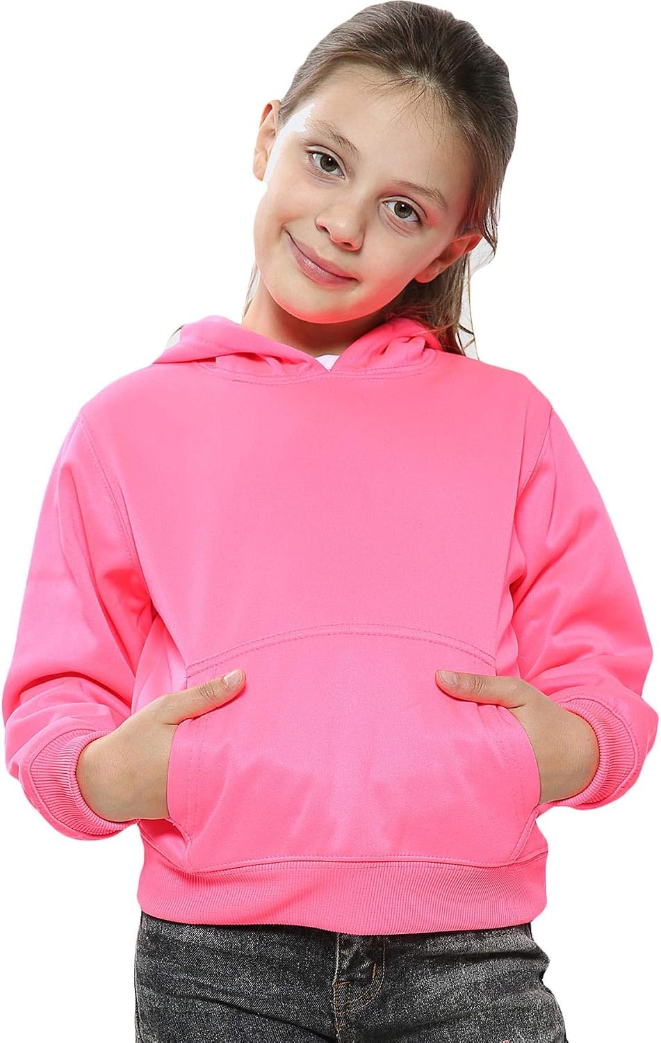 A2Z 4 Kids Girls Boys Plain Sweatshirt Tie Dye Pullover Shirt Fleece Hooded Jumper PE School Warm Coats Long Sleeve Top New Casual Fashion for Childrens Unisex Age 2-13 Years