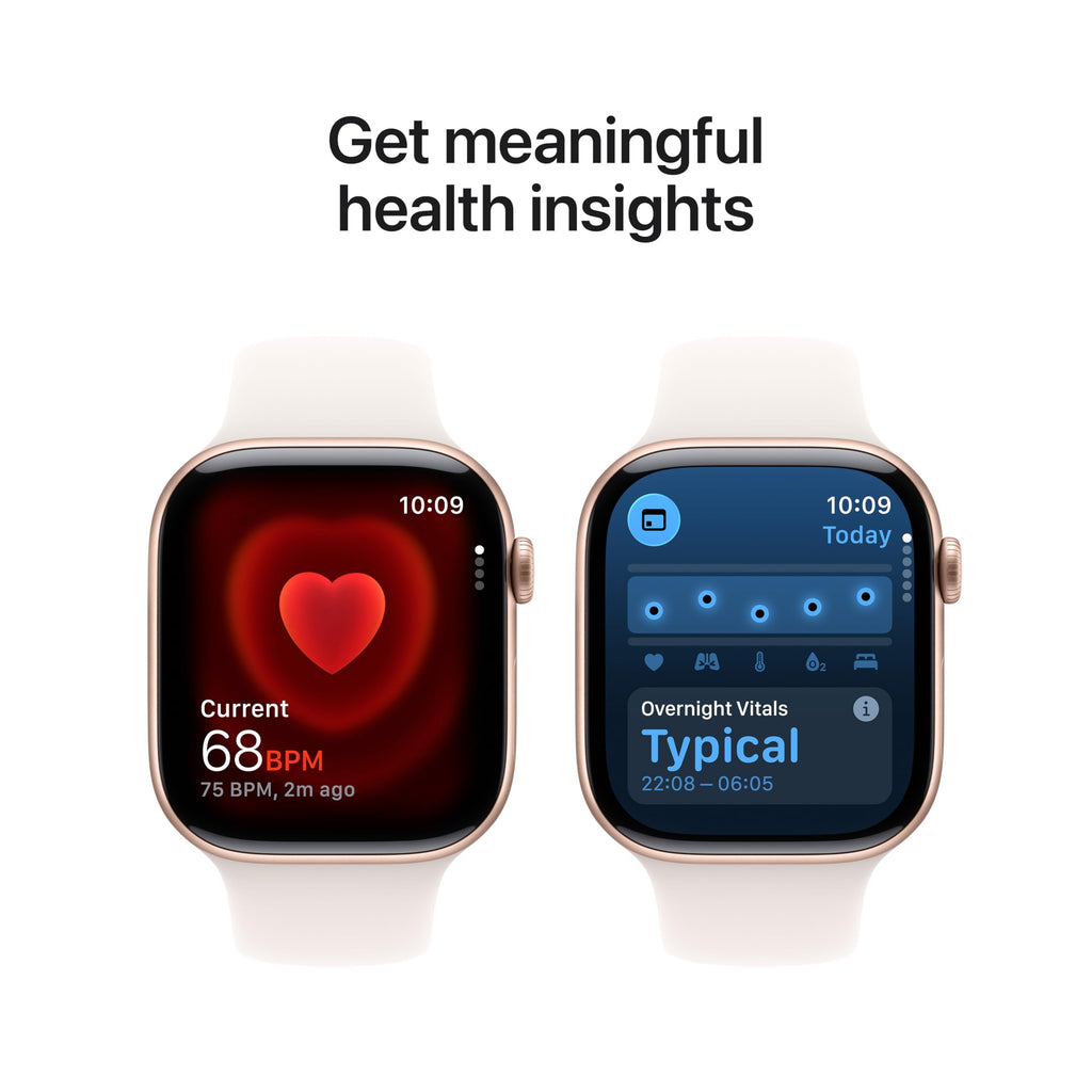 Apple Watch Series 11 GPS 42mm Smartwatch with Space Grey Aluminium Case with Black Sport Band S/M. Sleep Score, Fitness Tracker, Health Monitoring, Always-On Display, Water Resistant