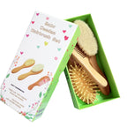 Baby Hair Brush with Wooden Handle and Super Soft Goat Bristles for Newborns, Infant, Toddlers, Kids