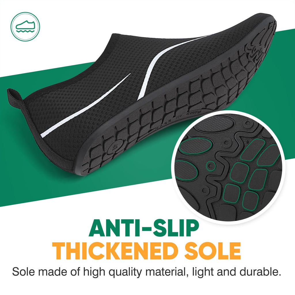 Water Shoes for Women Men Quick-Dry Beach Swim Socks with Non-Slip Sole