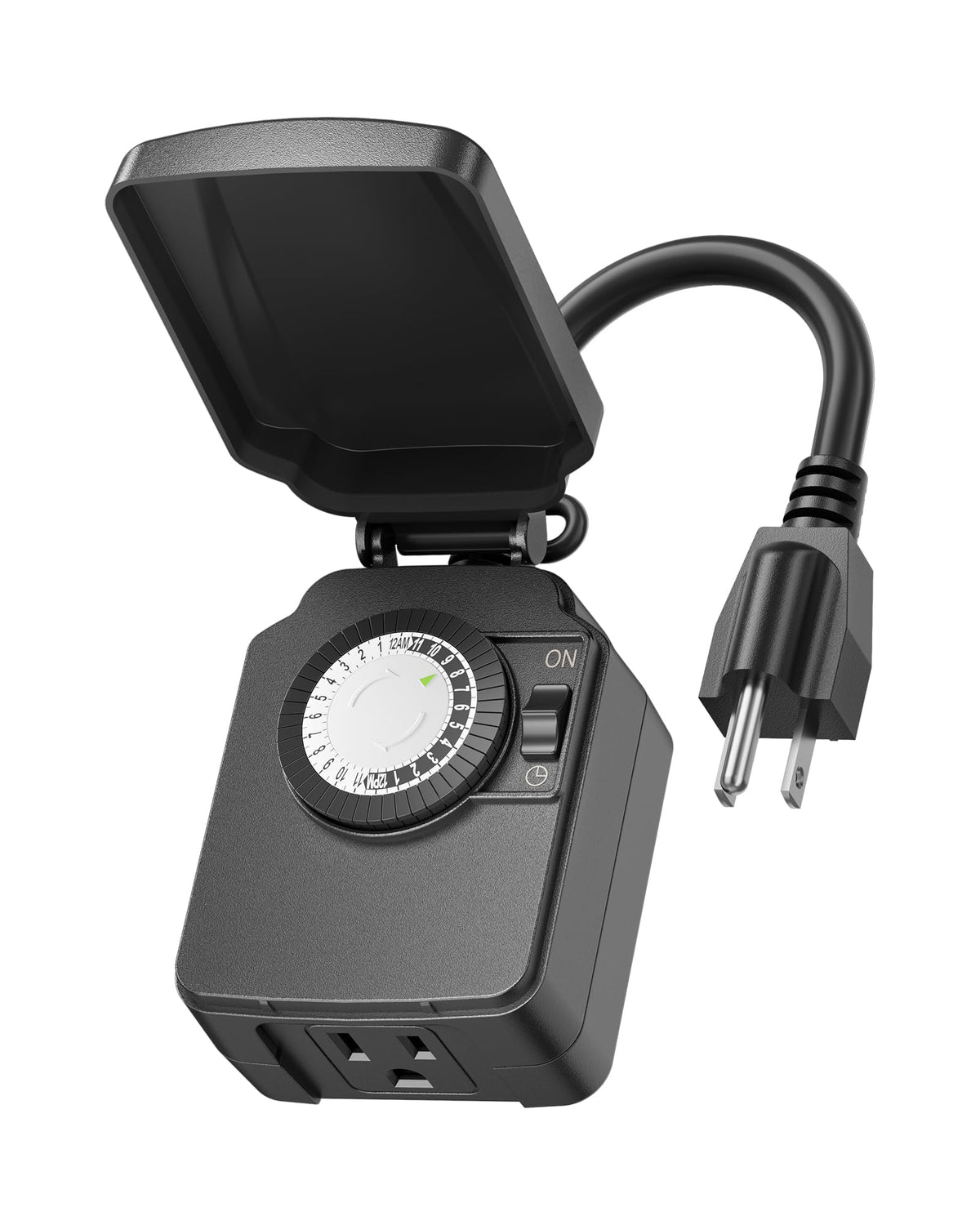 BN-LINK Outdoor 24-Hour Mechanical Timer Outlet, 2 Grounded Outlets
