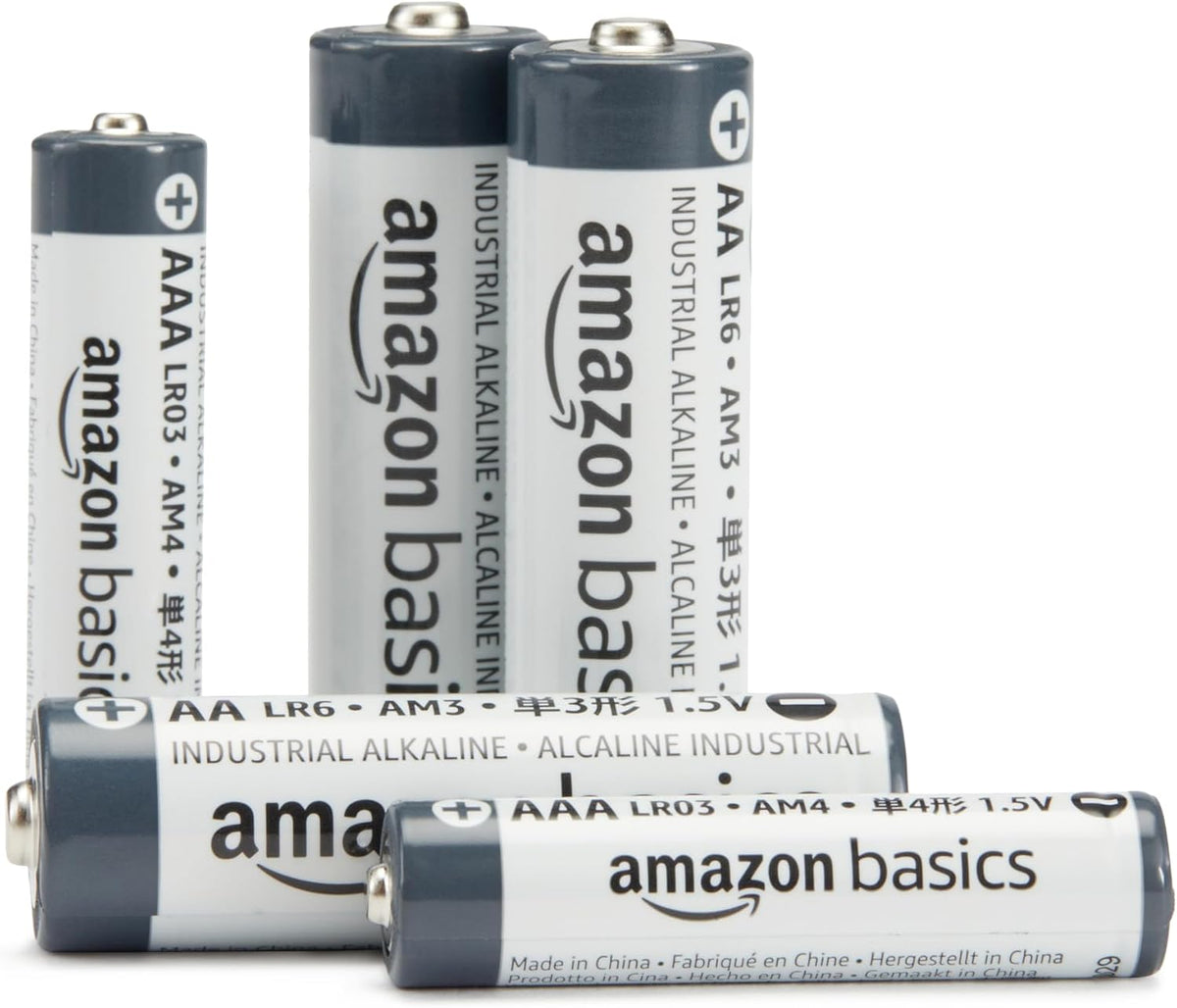 Amazon Basics 200-Pack AAA Alkaline Industrial Batteries, 1.5 Volt, 5-Year Shelf Life