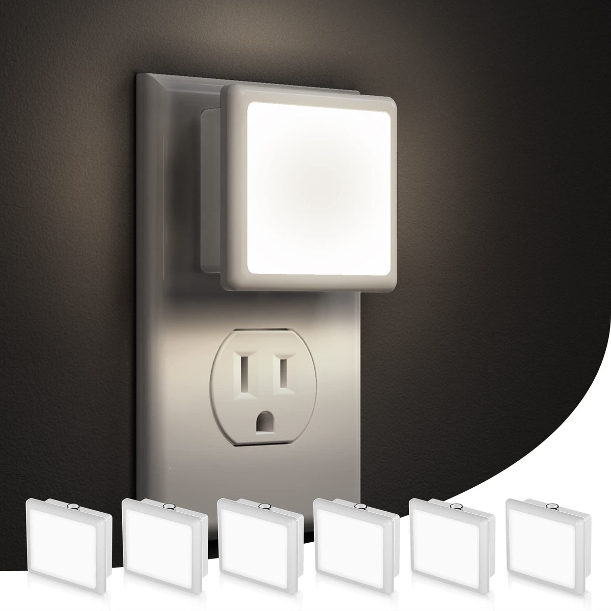 L LOHAS LED Night Lights Plug into Wall 2-Pack, 0.3W Plug in Night Light