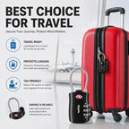 Diyife TSA Approved Luggage Locks with Flexible Steel Cable, Easy to Set up