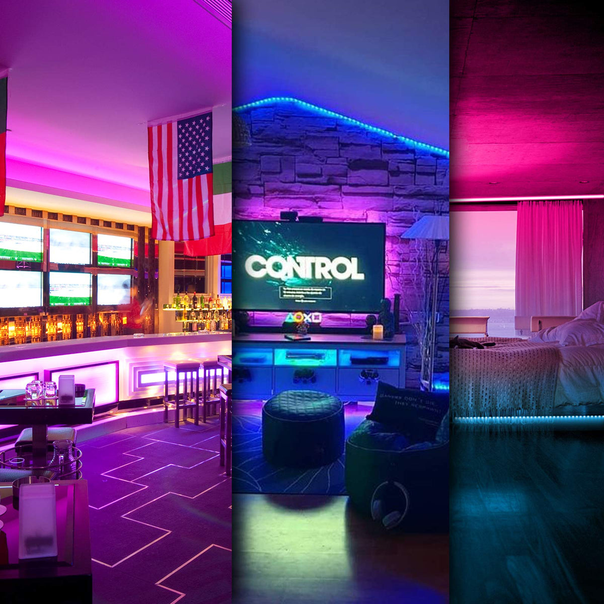 DAYBETTER LED Strip Lights 130ft Lights Strip for Bedroom, Desk, Indoor Room Bedroom Birthday Gifts RGB Decor with Remote and 24V Power Supply