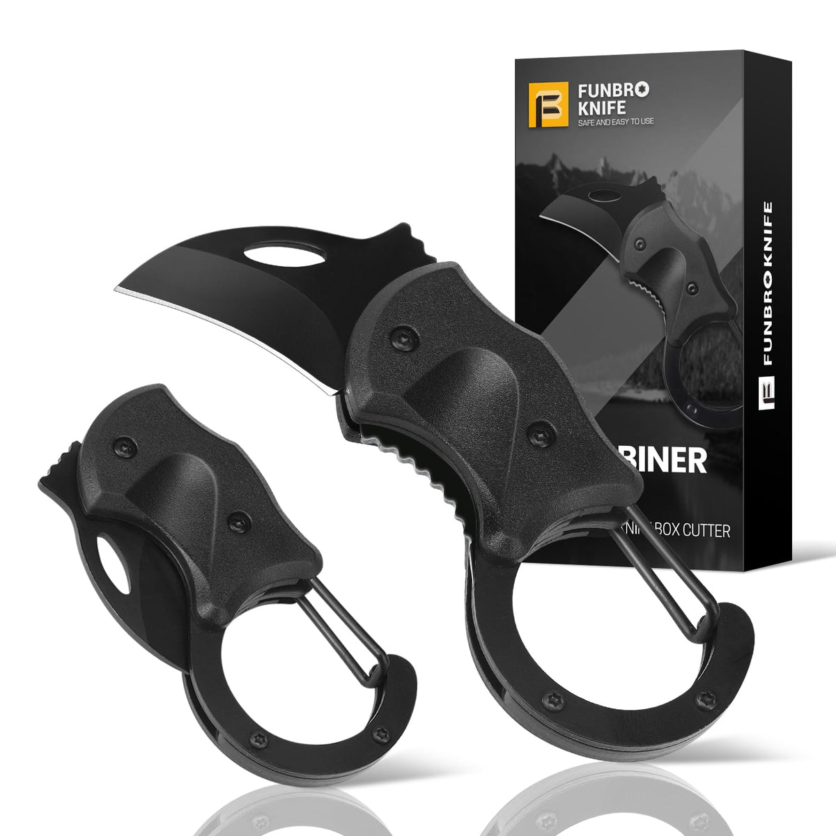 FUNBRO Small Pocket Knife, Cool Box Cutter with 1.34 Inch Sharp Blade
