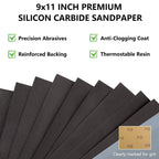 Sandpaper 600 Grit, Wet Dry Sand Paper 9 x 11 Inch