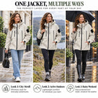 Waterproof Jackets Lightweight Raincoats for Women Windbreaker Coats