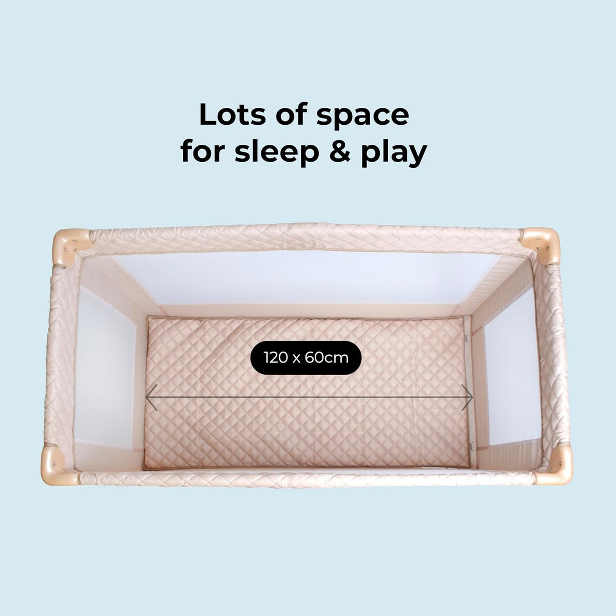 My Babiie MBTC1 Travel Cot from Birth to 15kg - Blush Pink