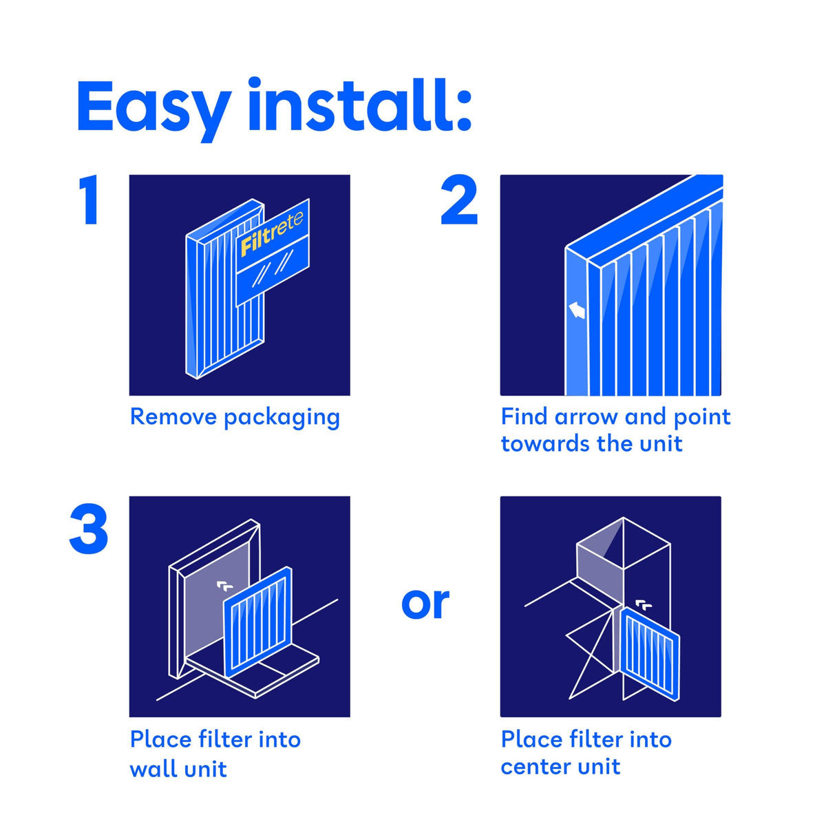 Filtrete 20x20x1 Air Filter, MERV 12, MPR 1500, 2 HVAC Filters