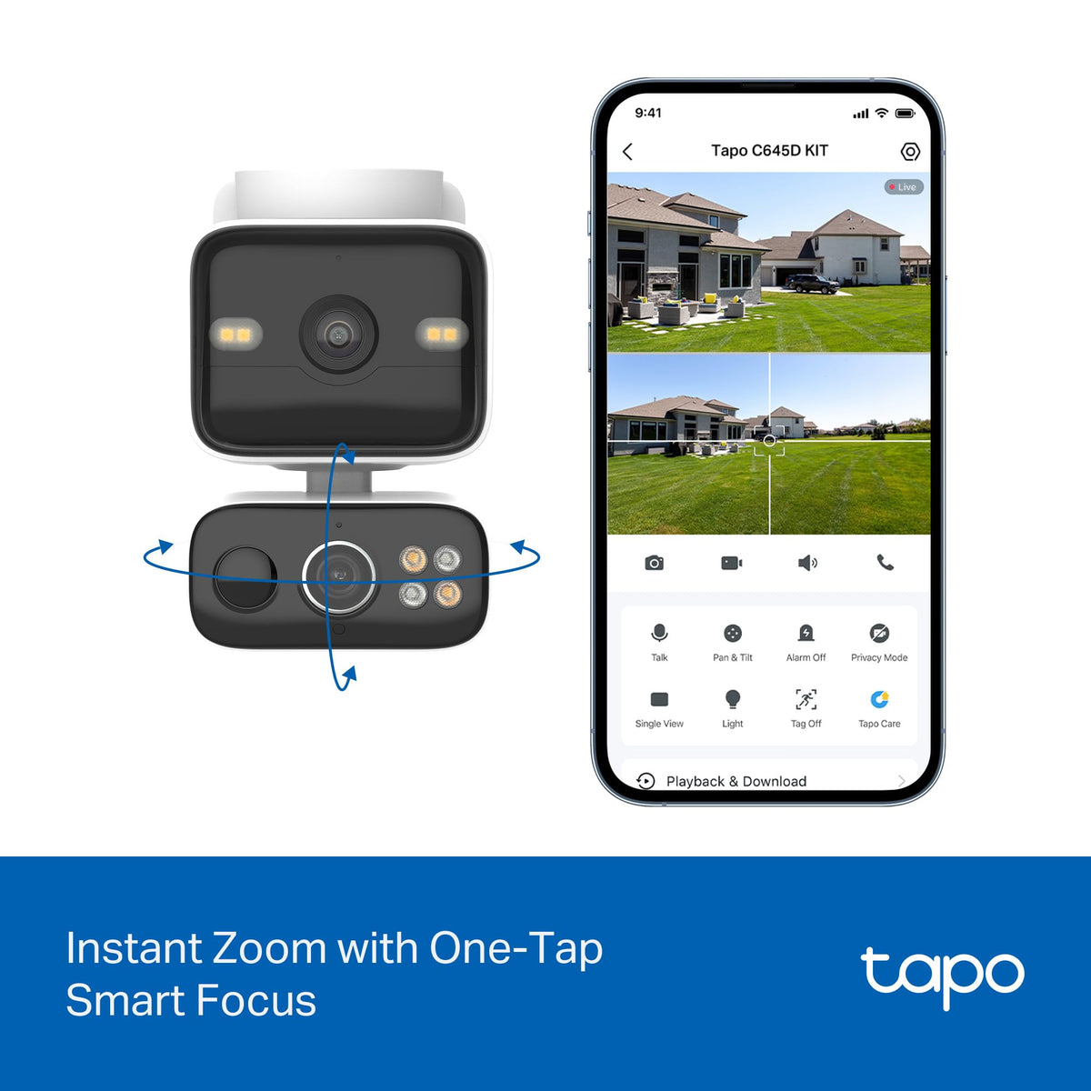 Tapo C615F KIT 2K 3MP Solar Floodlight Outdoor Security Camera Wireless