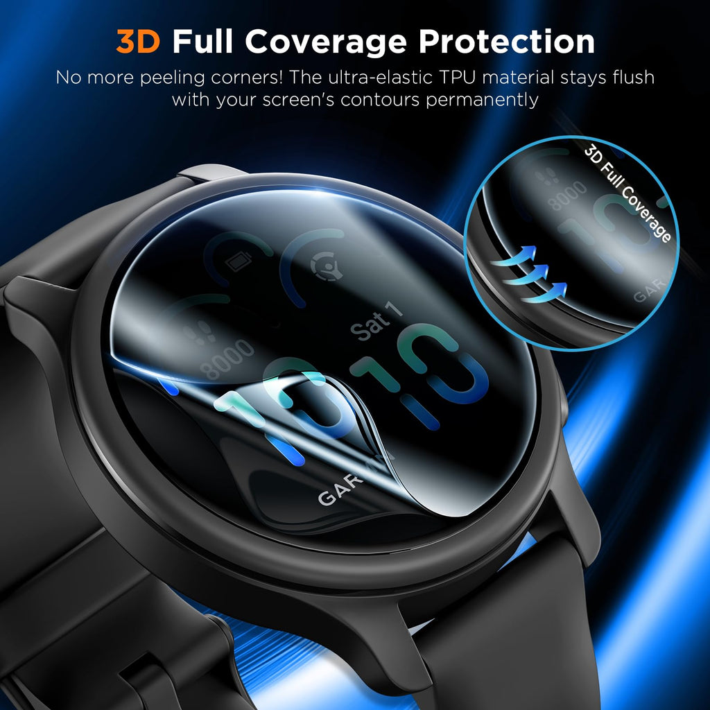 LK 6 Pack Screen Protector for Apple Watch Series 9 8 7 41mm/Series SE 6 5 4 40mm, Screen Protector Compatible for Apple Watch 40/41mm, High Definition, Bubble Free, Clear Flexible TPU Film