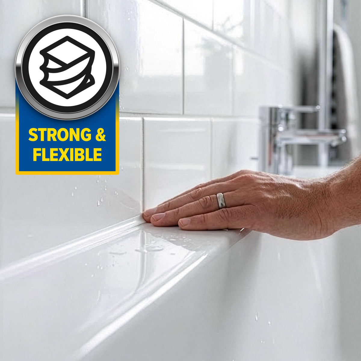 Dryzone Silicone Sealant White Anti Mould (310ml) - Premium Sanitary-Grade