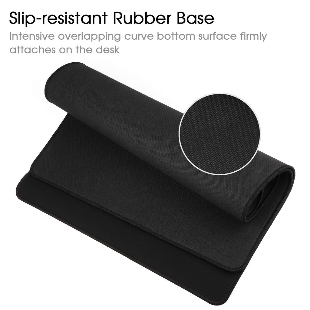 Gaming Mouse Mat/Large Mouse Pad 900 x 400 x 3mm / XXL mouse pad/large size | improved precision and speed | rubber base for stable grip on smooth surfaces | non-slip (90x40 Black)