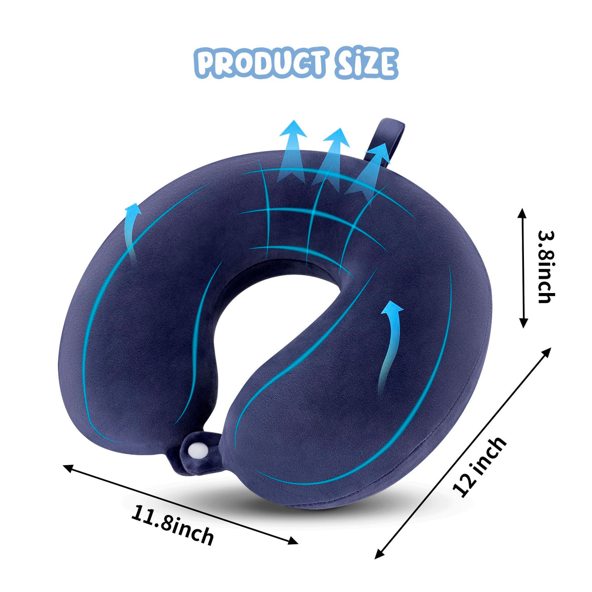 WENGX Travel Neck Pillow With Storage Bag Memory Foam Head Support Flight Pillows Cushion for Airplane Train Car Office Travel Essential for a Long Hauls Sleeping Rest(Pale Pink)
