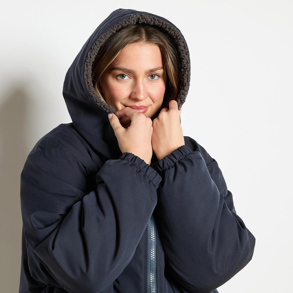 OHS Adults Drying Robe, Gifts for Women Outdoor Water-Resistant Changing Robe Womens Jacket Comfy Sherpa Privacy Robes for Women Men, Stay Dry Swimming Camping Drying Robes - S/M, L/XL