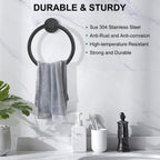 SetSail Towel Holder for Bathroom Wall Matte Black Towel Ring