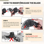 FUNBRO Small Pocket Knife, Cool Box Cutter with 1.34 Inch Sharp Blade
