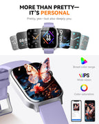 Smart Watch for Men Women- Answer/Make Call, 2026 IP68 Waterproof Fitness Tracker Watch with Sleep Step Counter Activity Smartwatch for Samsung Android iPhone iOS (Deep Burgundy, 1.83)