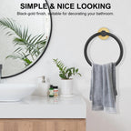 SetSail Towel Holder for Bathroom Wall Matte Black Towel Ring