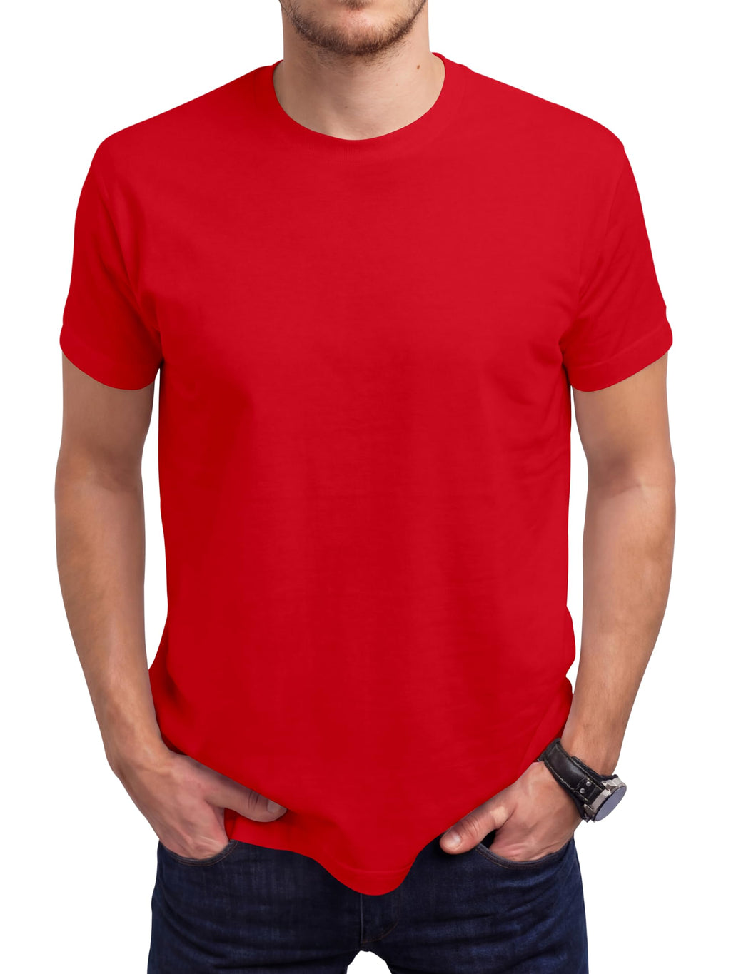Love My Fashions Mens Plain T Shirt Crew Neck & Short Sleeve Cotton Tops for Men