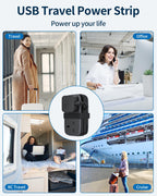 NTONPOWER UK to European Plug Adapter with 1.2M Extension Cable，2 Way Travel Extension Lead with 3 USB(2A+1C) Compact Travel Adapter for Germany France Spain Turkey Greece Iceland etc(Type E/F)