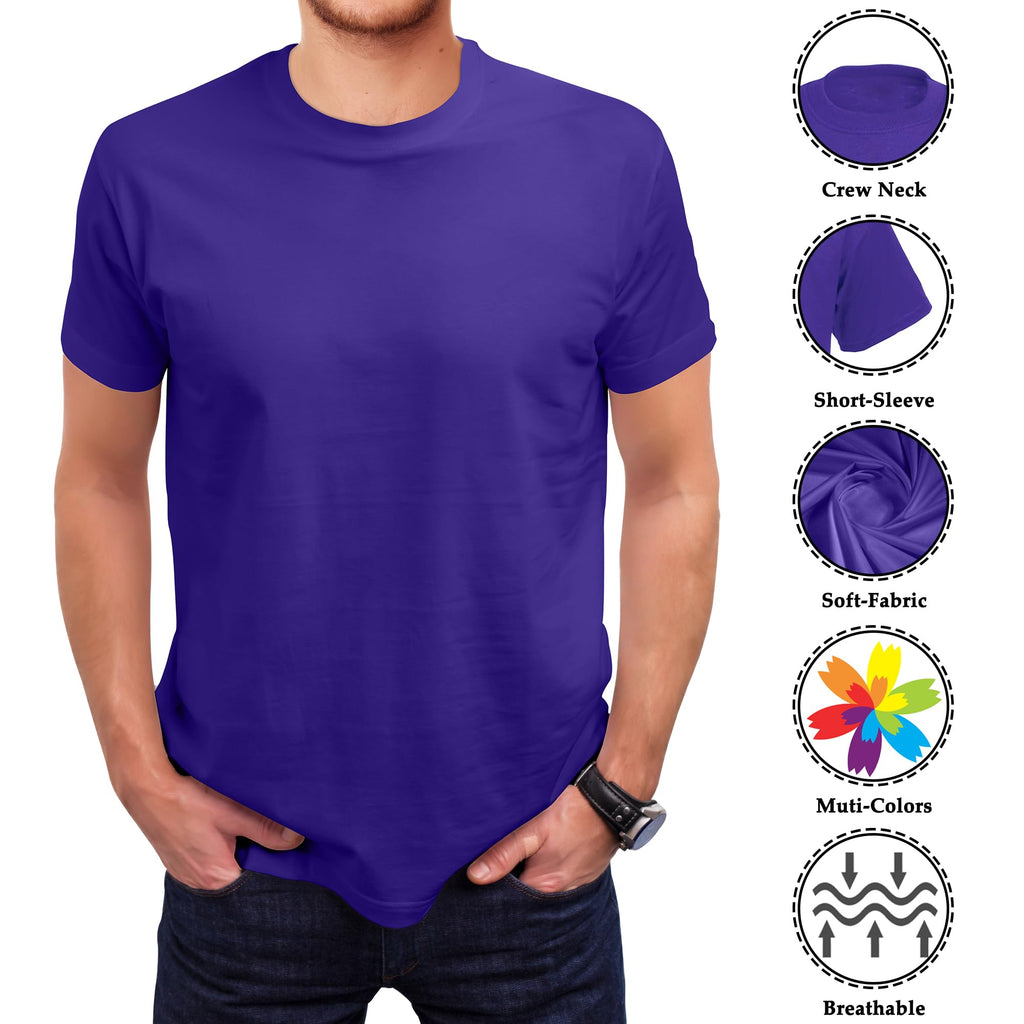 Love My Fashions Mens Plain T Shirt Crew Neck & Short Sleeve Cotton Tops for Men