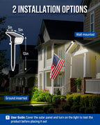 AUDERWIN Solar Spot Lights Outdoor Waterproof, 6 Packs, Neutral White