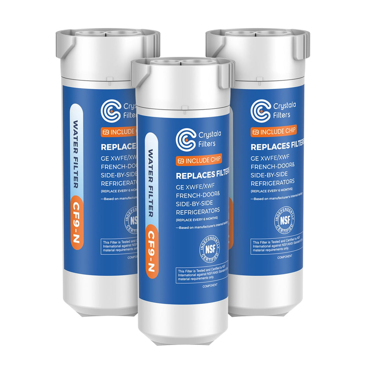 Crystala Filters XWFE (Built-in CHIP) Refrigerator Water Filter 1-Pack
